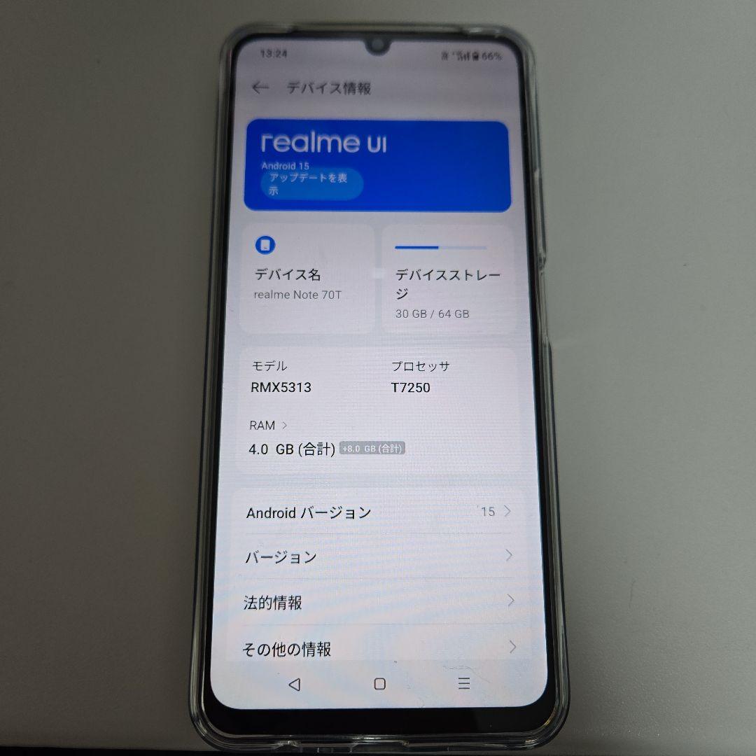 realme Note 70T 8GB（4+4） 64GB 本体　ブラック