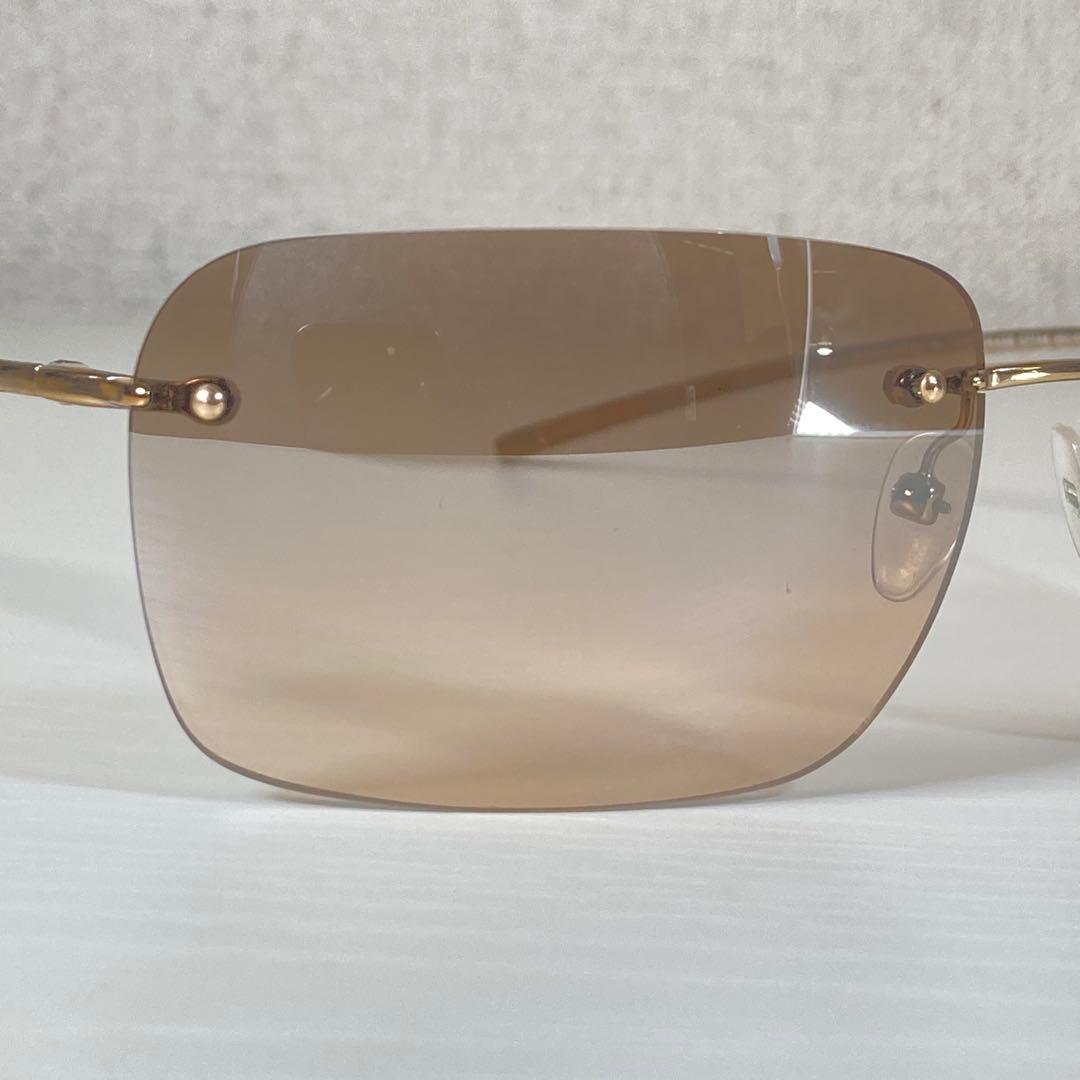 GUCCI グッチ サングラス ラインストーン Gロゴ ケース付 リムレス