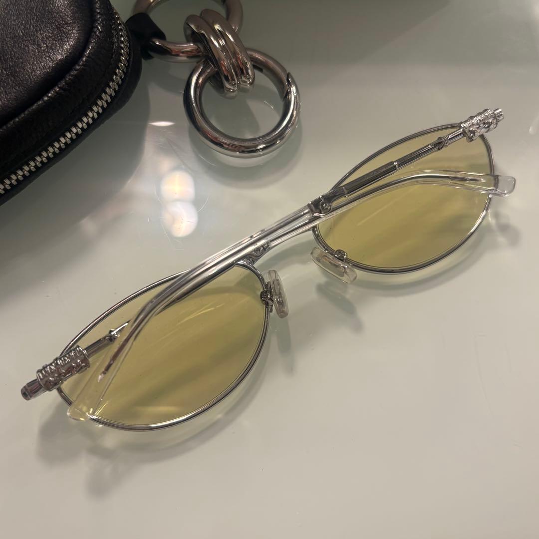 ジェントルモンスター メタルフレーム 折りたたみカラーサングラス 眼鏡 シルバー