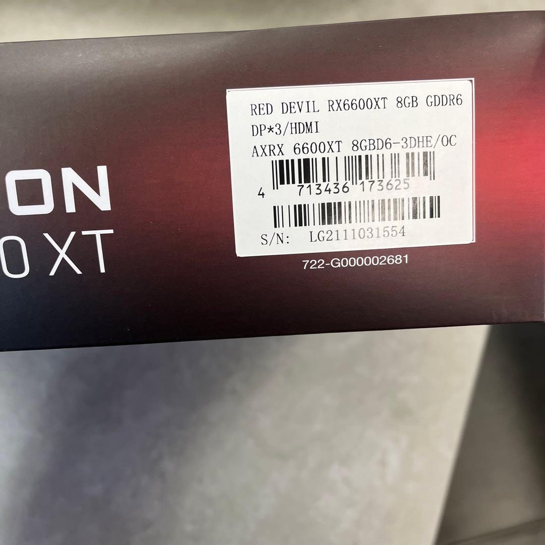 未使用PowerColor Radeon RX 6600 XT 8GB