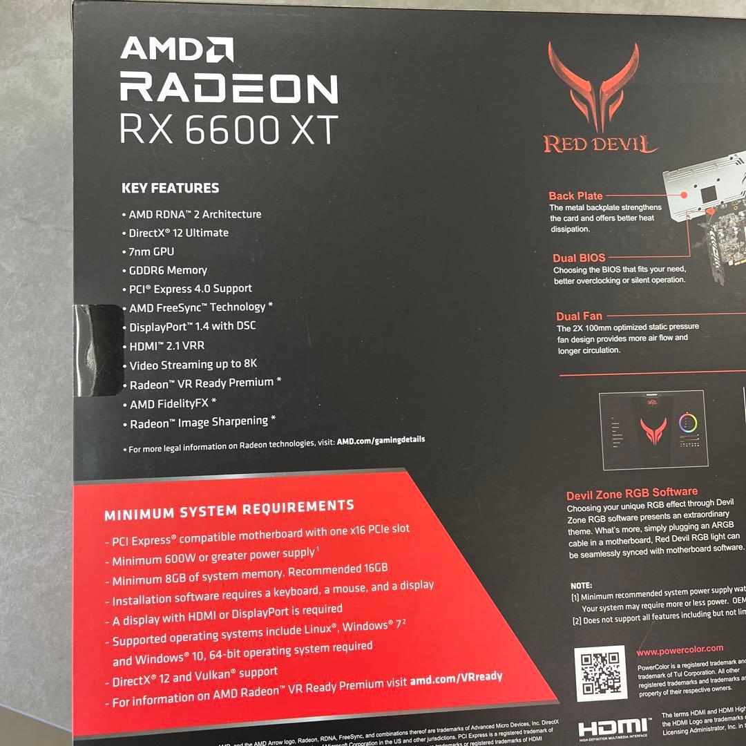 未使用PowerColor Radeon RX 6600 XT 8GB