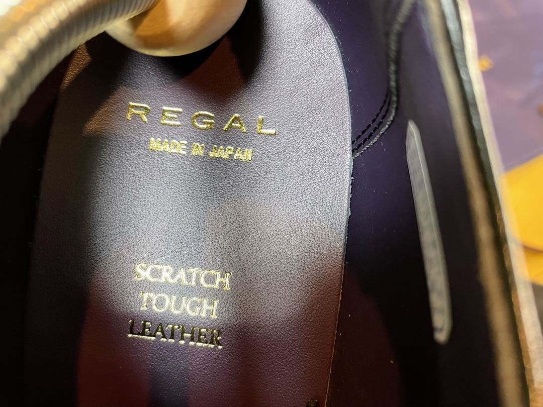 新品リーガルストレートチップスクラッチタフレザービジネスシューズ26.5