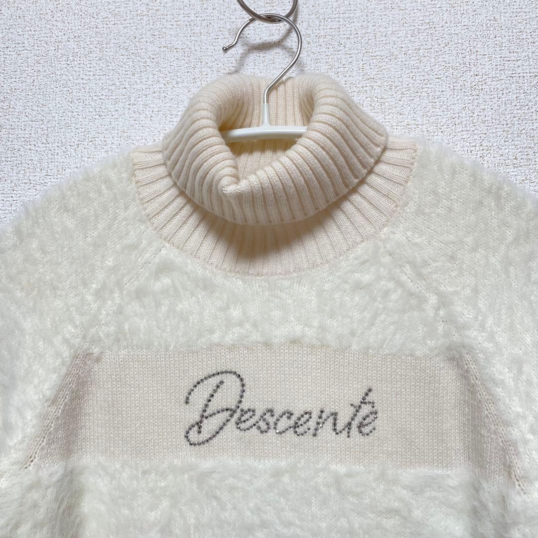 美品 ♡デサントゴルフ　リュクス　タートルネックニット　シャギー　クリスタル
