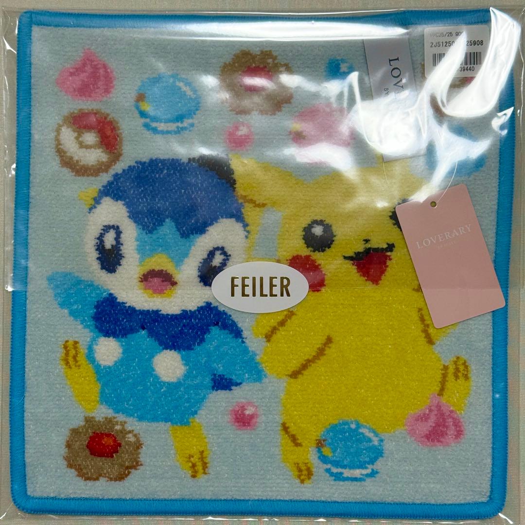 フェイラー ポケモン ハンカチ ピカチュウ　イーブイ　ポッチャマ　コダックセット
