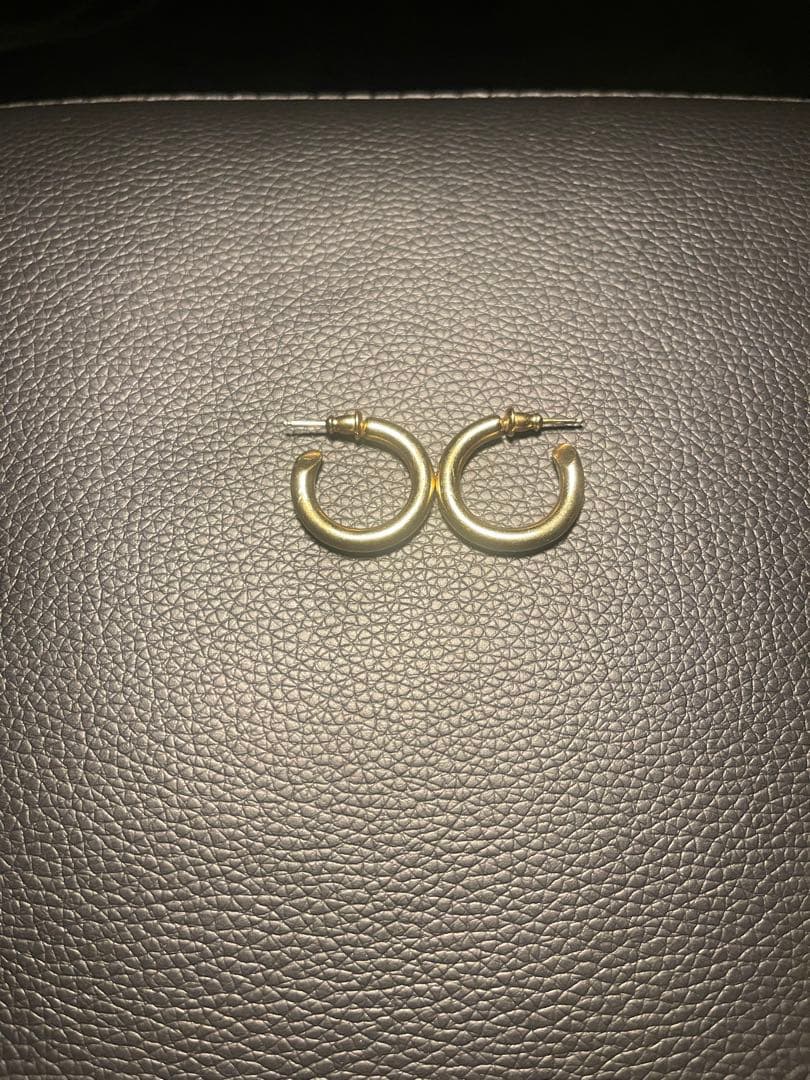 フープピアス　silver 925 18k キャリアリング風