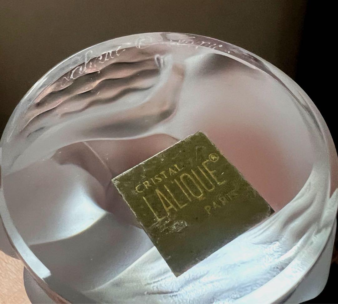 OLD LALIQUE フロストクリスタル女性像と白鳥