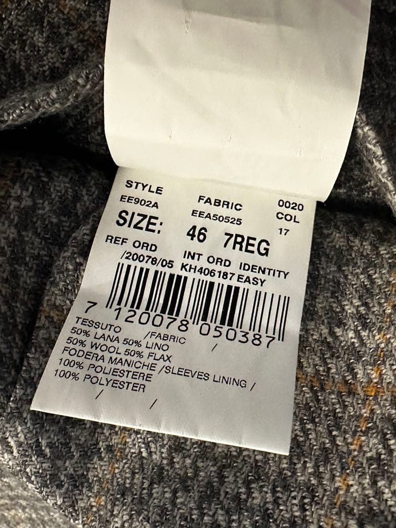 【美品】LARDINI ラルディーニ テーラードジャケット グレー 46