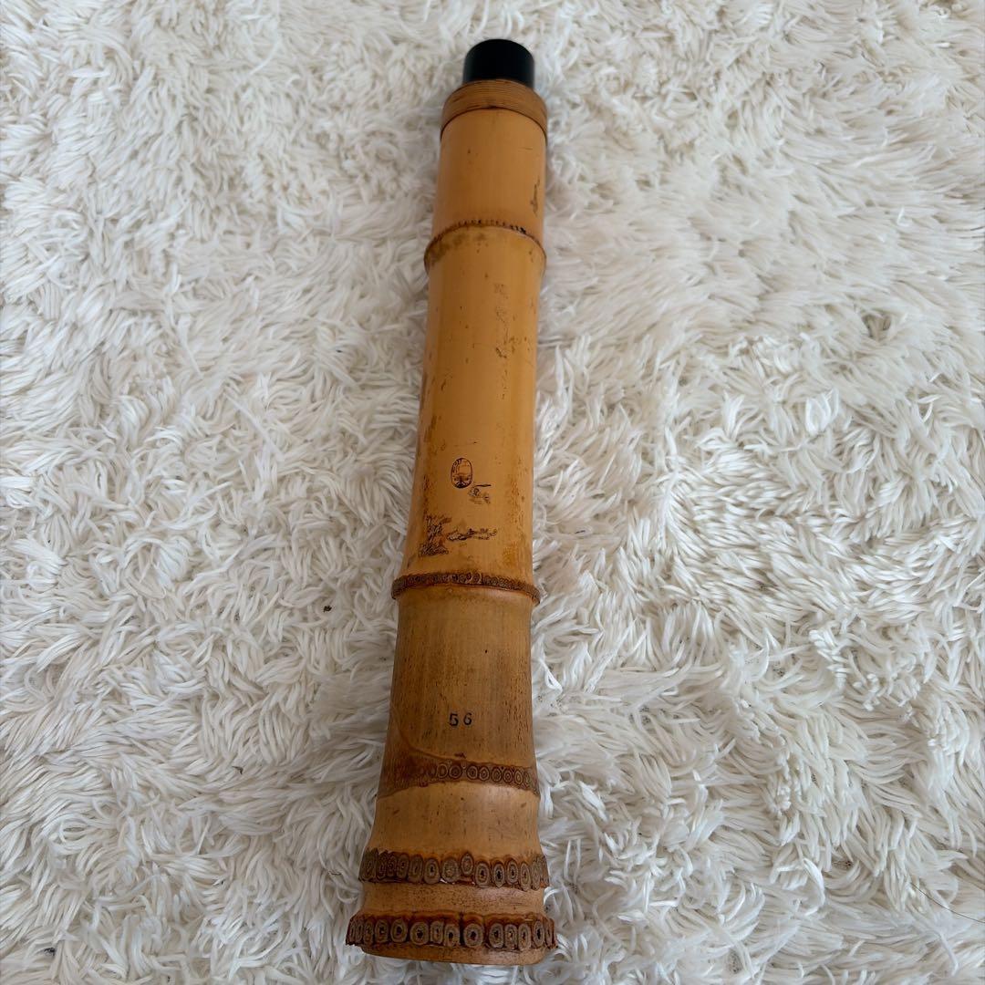 d*3様 尺八 竹製 二分割 ケース　文字あり 1.8尺