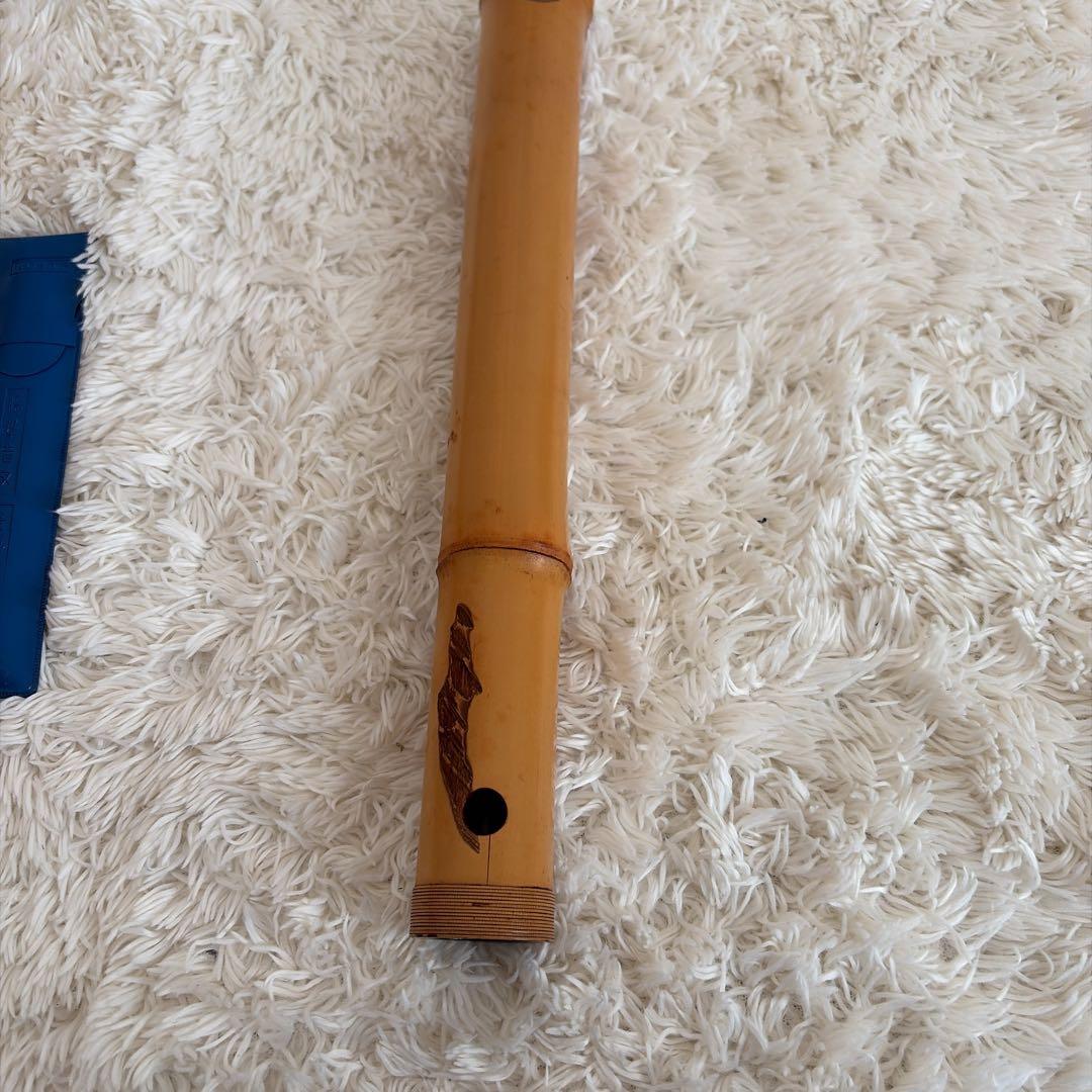 d*3様 尺八 竹製 二分割 ケース　文字あり 1.8尺