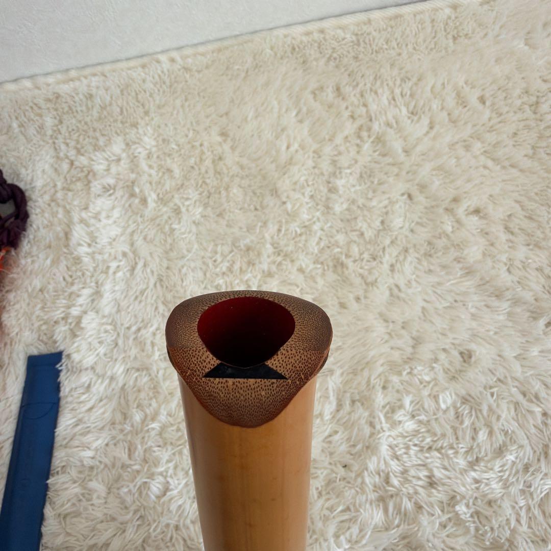 d*3様 尺八 竹製 二分割 ケース　文字あり 1.8尺