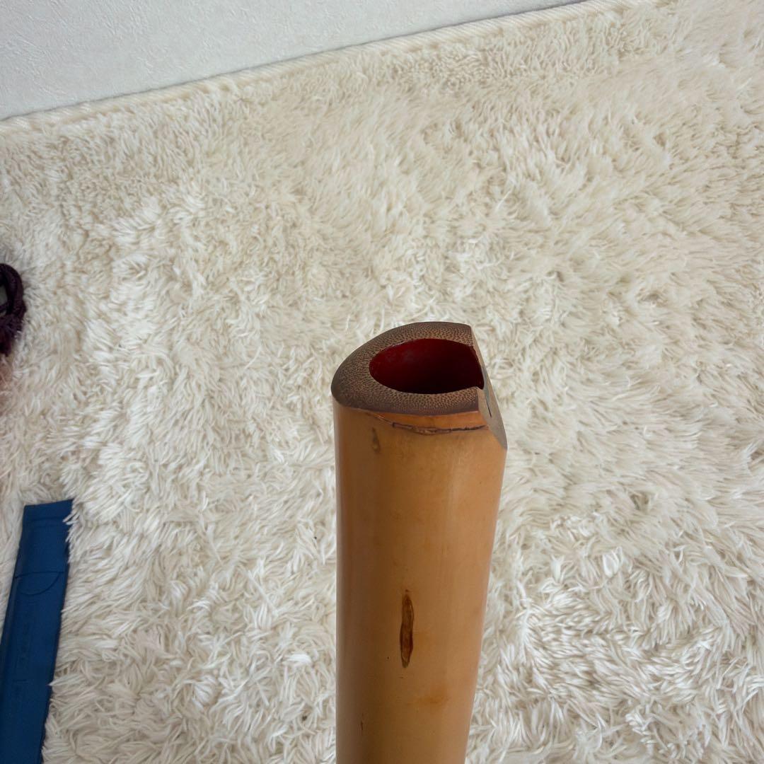 d*3様 尺八 竹製 二分割 ケース　文字あり 1.8尺