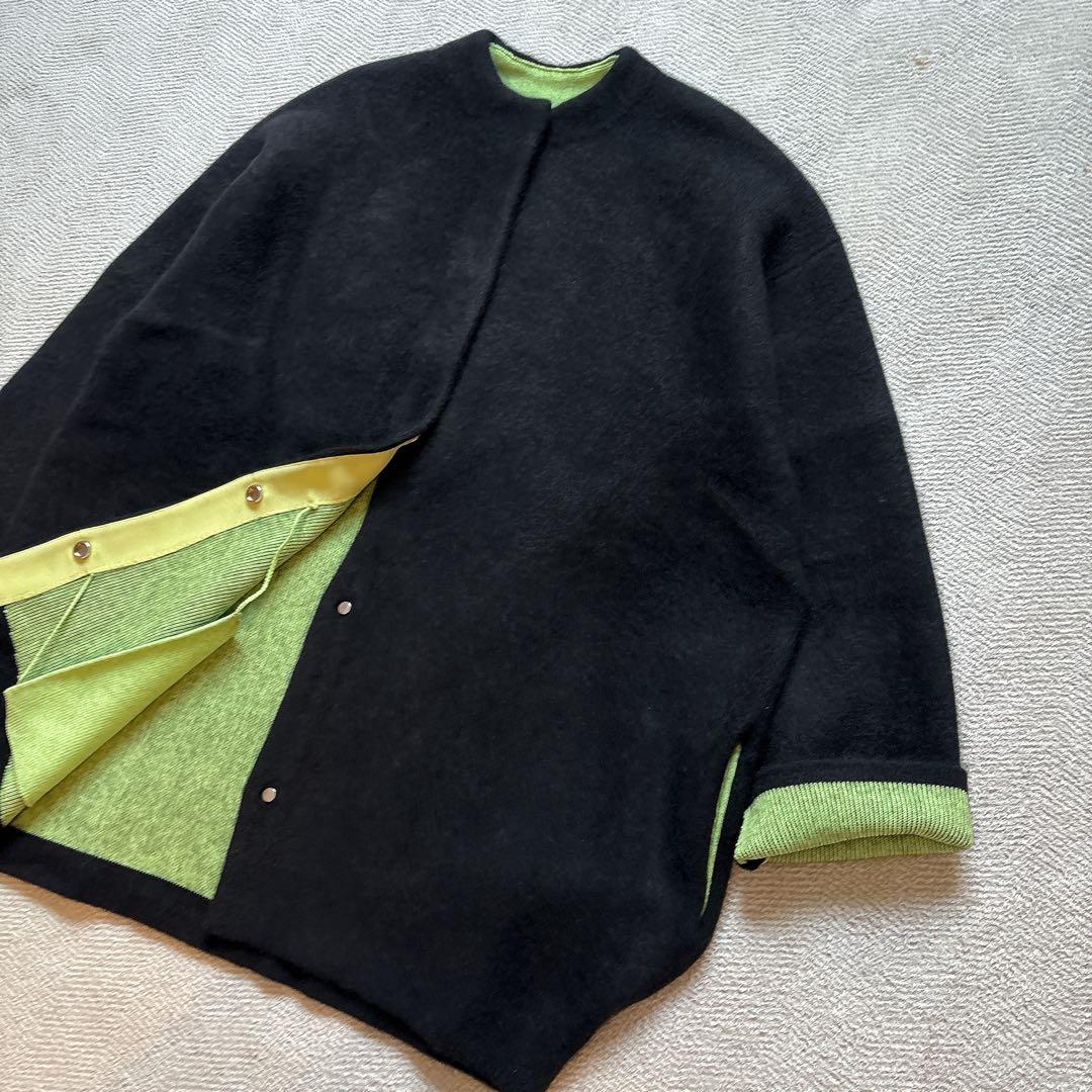 エレンディーク　CNラクーンミックスWカーディガン　ブラック