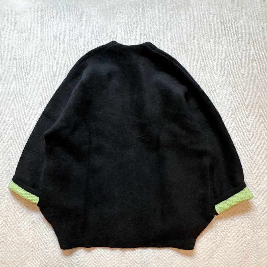 エレンディーク　CNラクーンミックスWカーディガン　ブラック