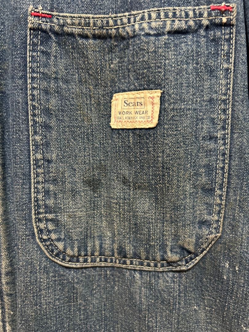 60sシアーズ searsデニムカバーオールライナー付 ヴィンテージ雰囲気系