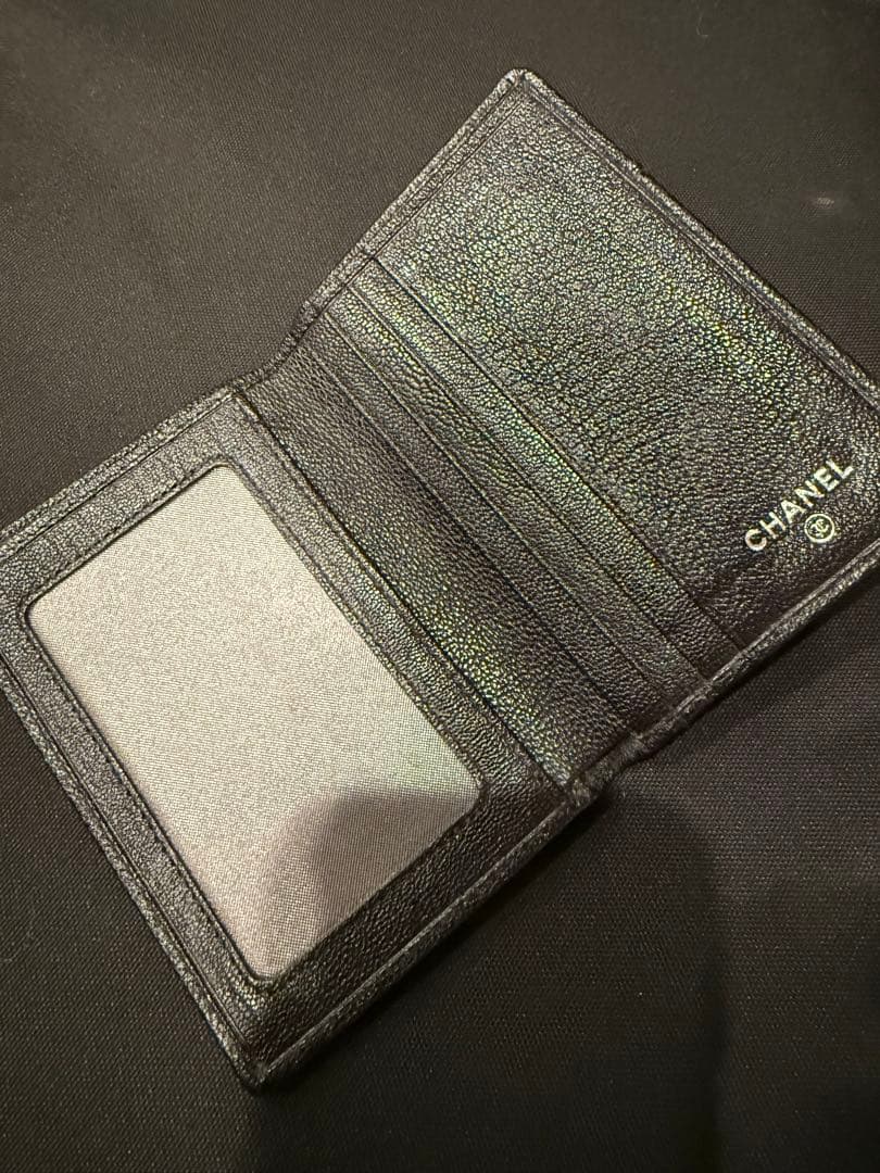 CHANEL ブラックレザー名刺入れ