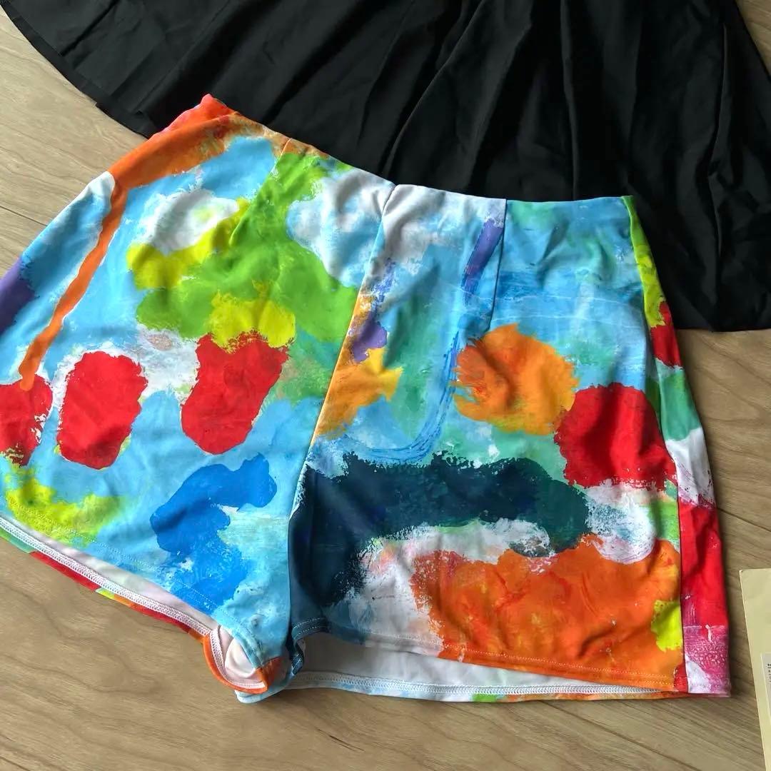 美品　nagonstans 水着　ショートパンツ　黒　セパレート