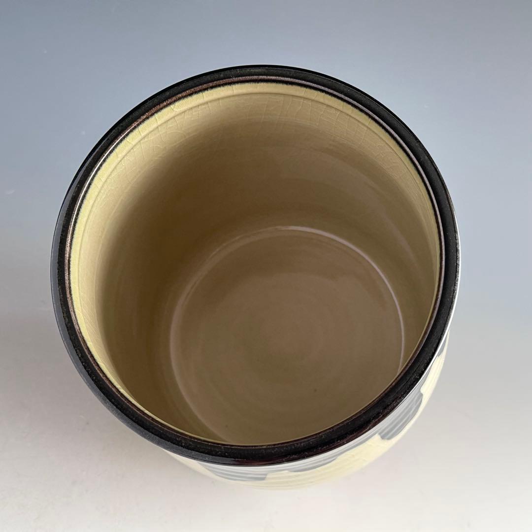 茶道具　御深井焼　水指　加藤藤山　共箱　おふけ　一重口　茶会　棚　稽古