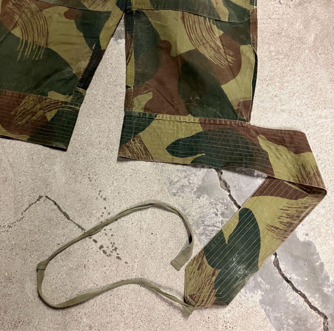 ビンテージ　50s　ミリタリー　ベルギー軍　ブラッシュスクロールカモ　パンツ