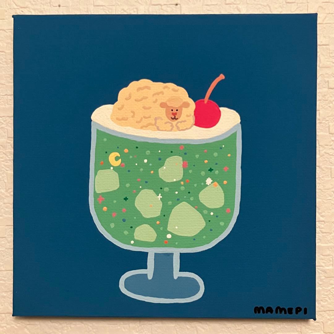 りん様　2枚セット　原画【お花ブランコ】　【モコモコ羊のメロンソーダ】