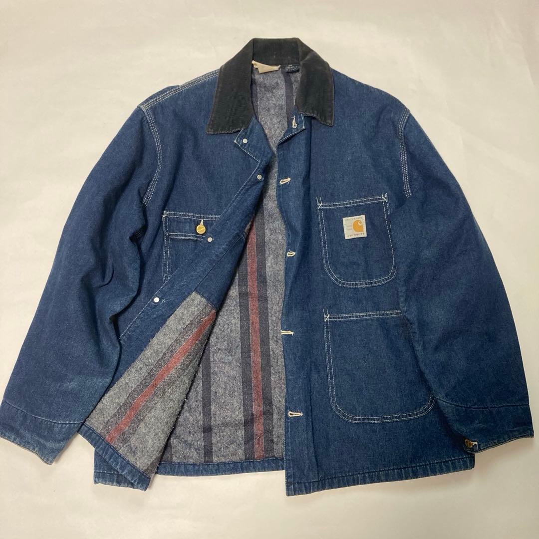 カーハート 80-90s ミシガンチェアコート カバーオール 襟コーデュロイ