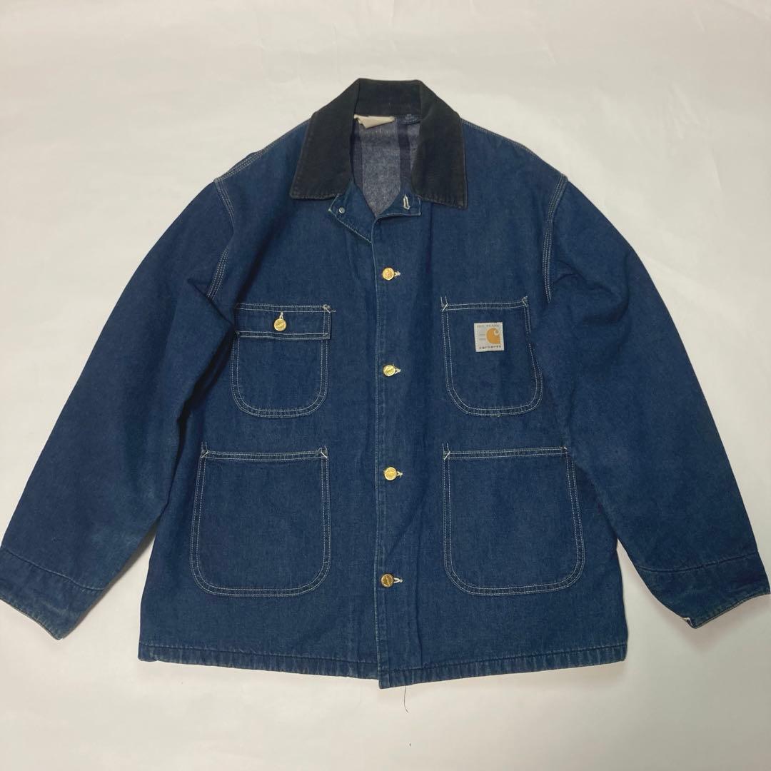 カーハート 80-90s ミシガンチェアコート カバーオール 襟コーデュロイ