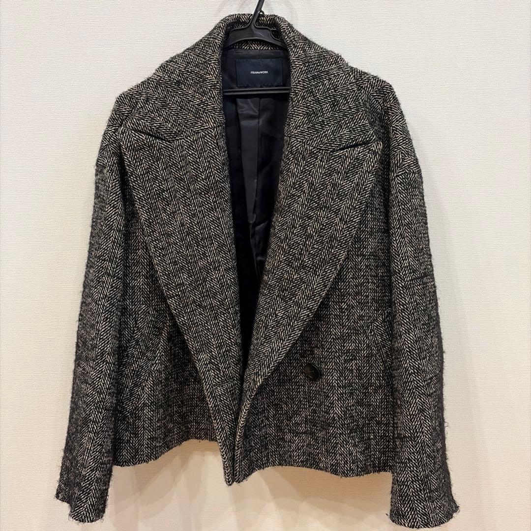 フレームワーク　TWEEDショートコート 36 サイズ