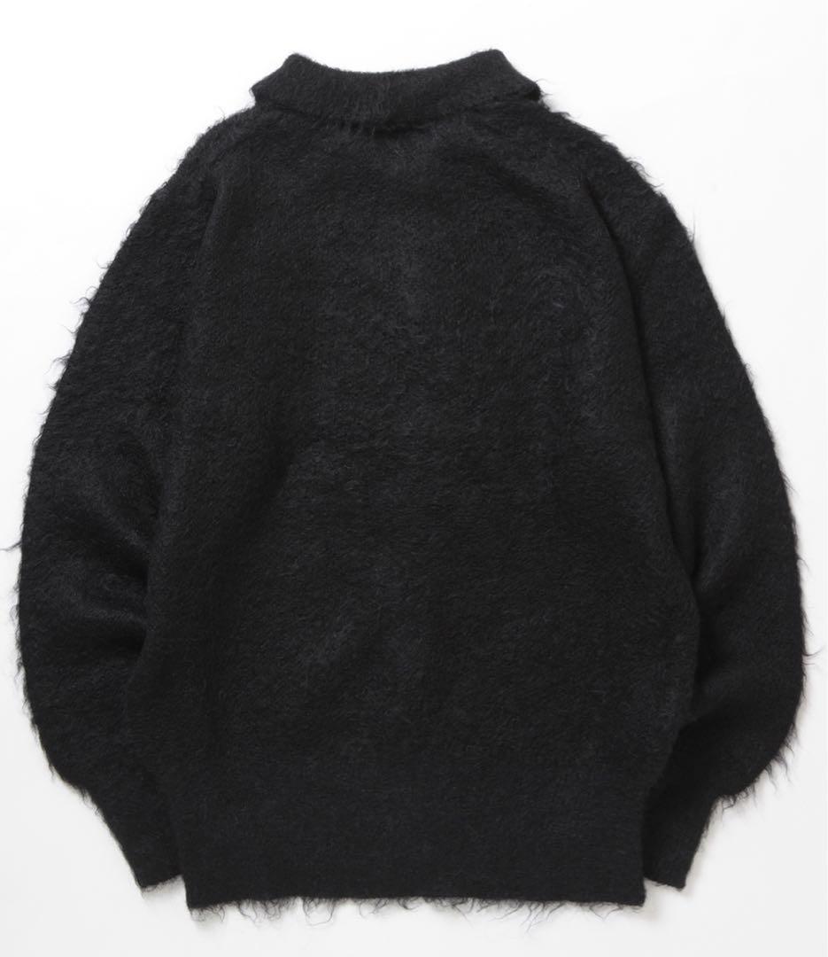 トップス YOKE BRUSHED MOHAIR KNIT SHIRT - Black