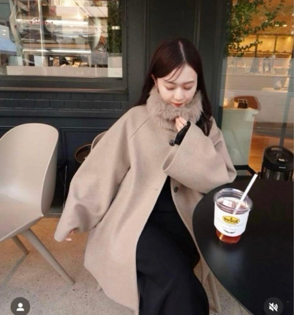 Chico ファー取り外しケープコート