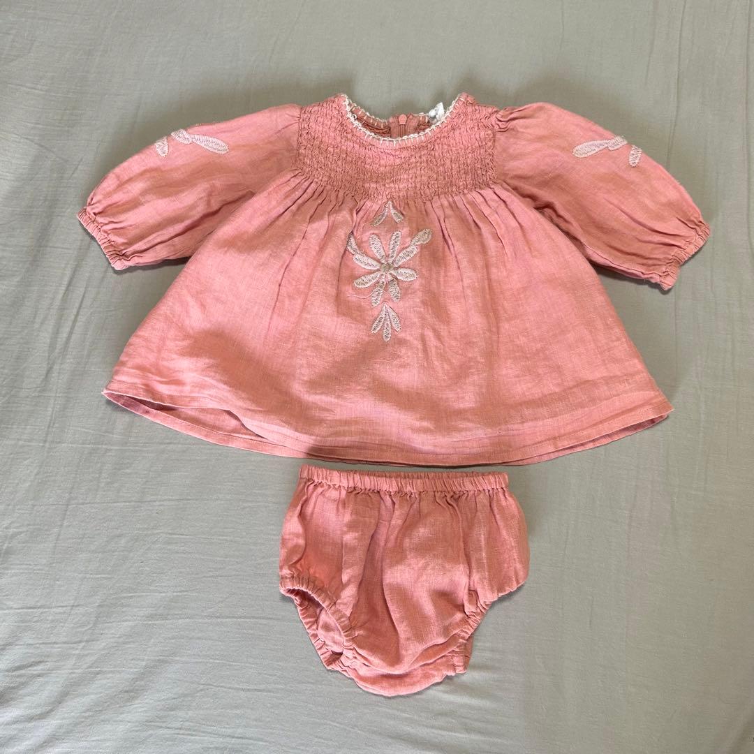 Apolina アポリナ　 セットアップ　リネンチュニック 12-18m 80