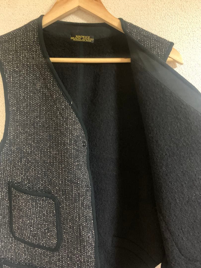 【希少サイズ】ブラウンズビーチジャケット　ベスト　size42 着画あり