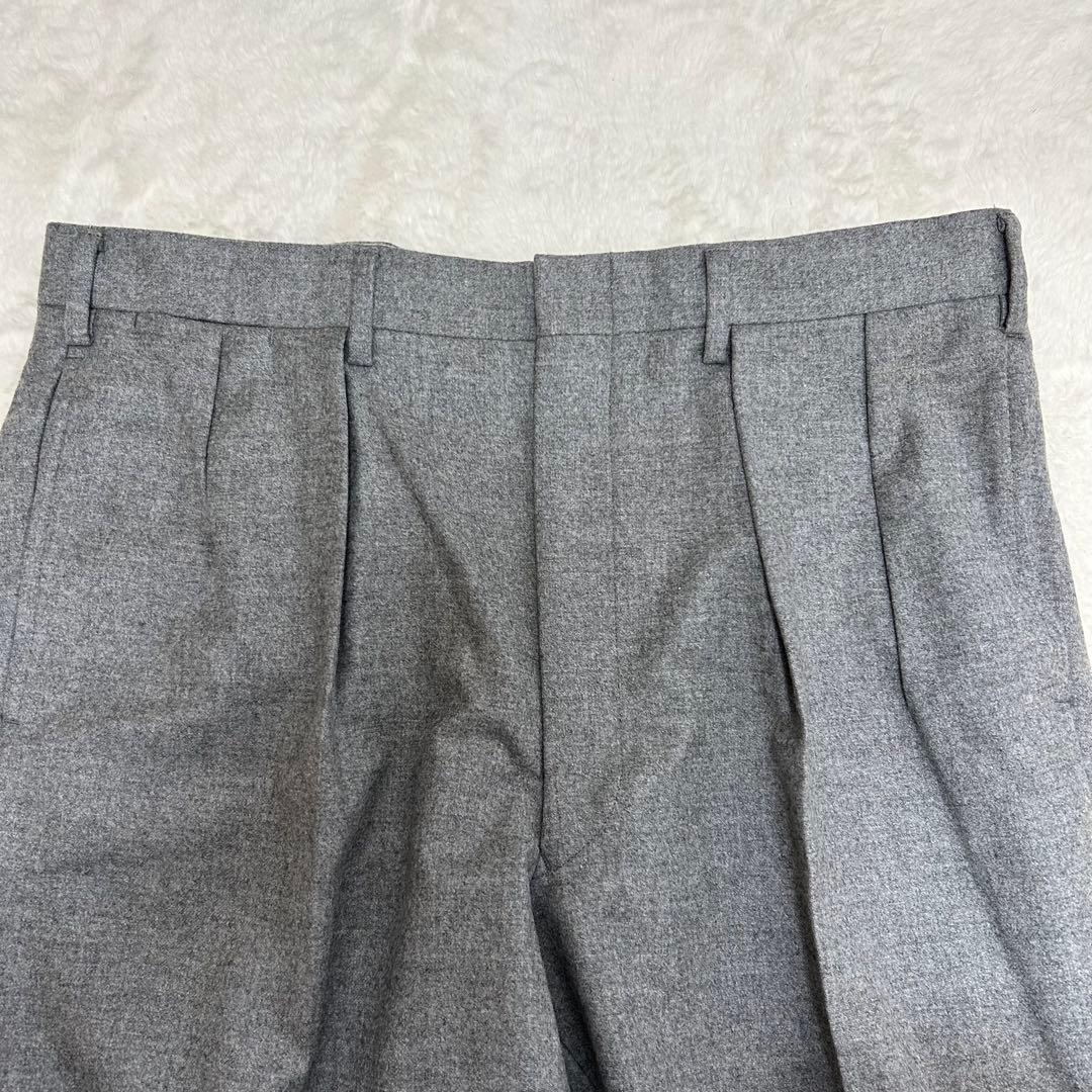 新品タグ付き◆ポロラルフローレン /2タックスラックス 裾未処理 ウール100%