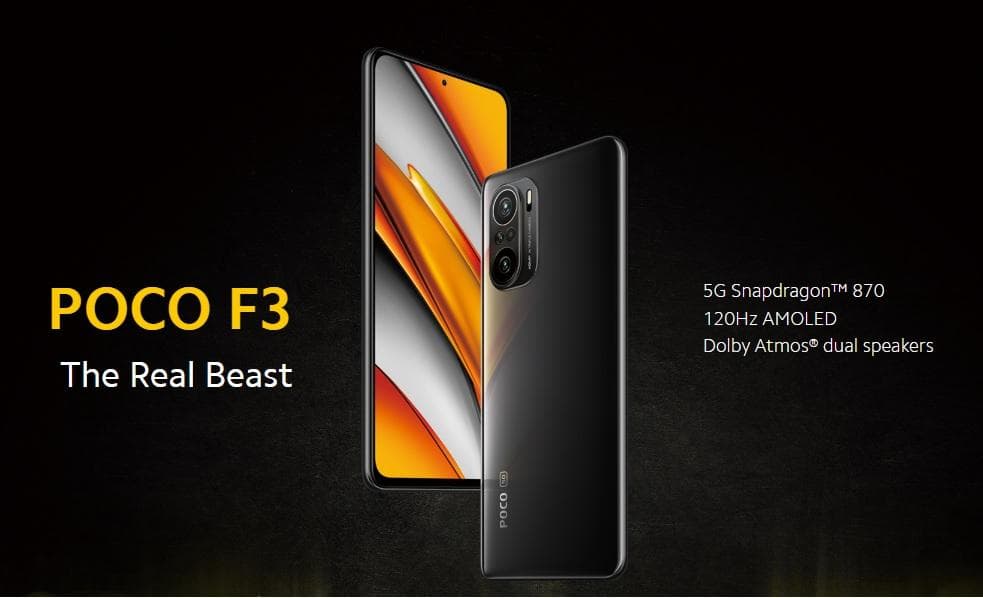 スマートフォン本体 Poco F3 5G Snapdragon 870 /1.25TB/ 16GB