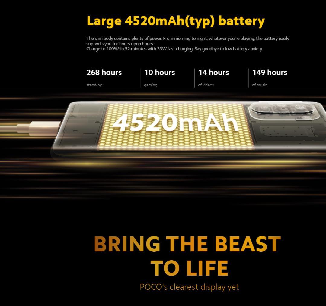 スマートフォン本体 Poco F3 5G Snapdragon 870 /1.25TB/ 16GB