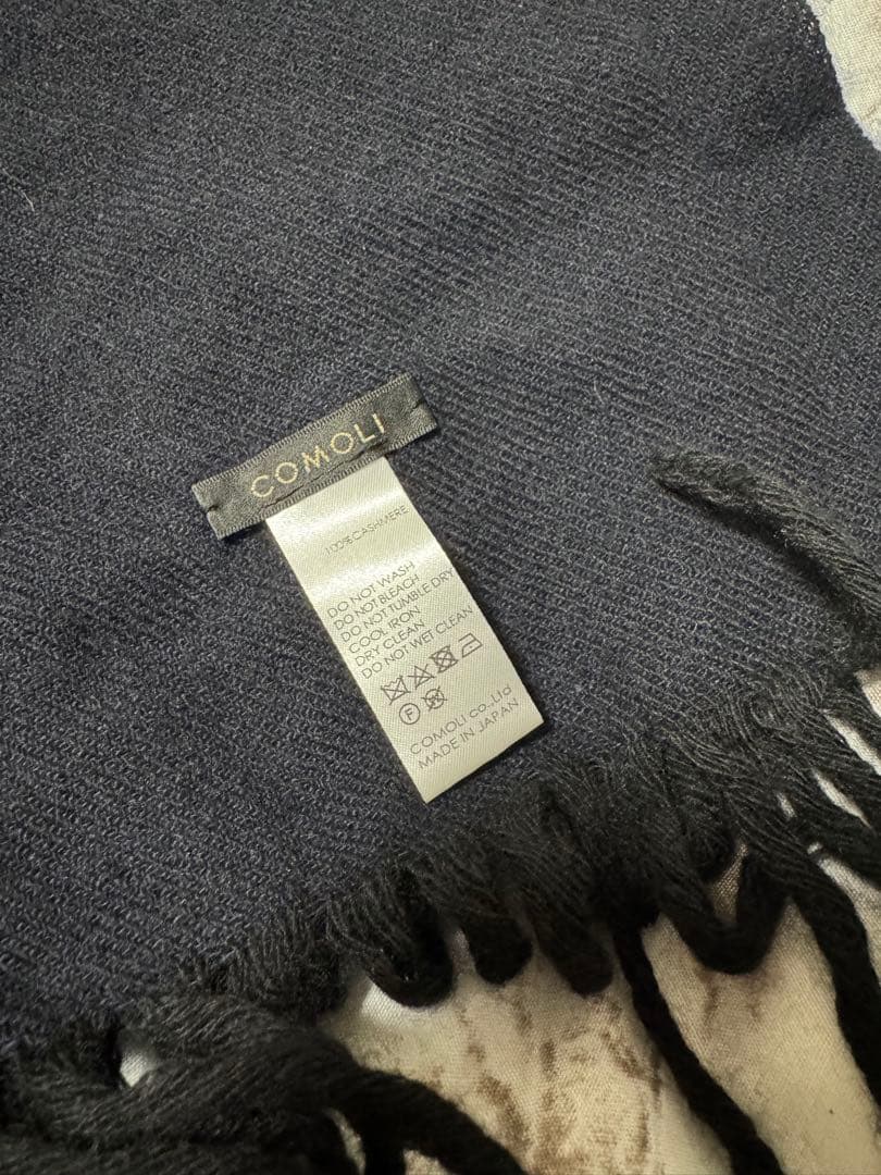 COMOLI 23AW カシミヤストール Navy