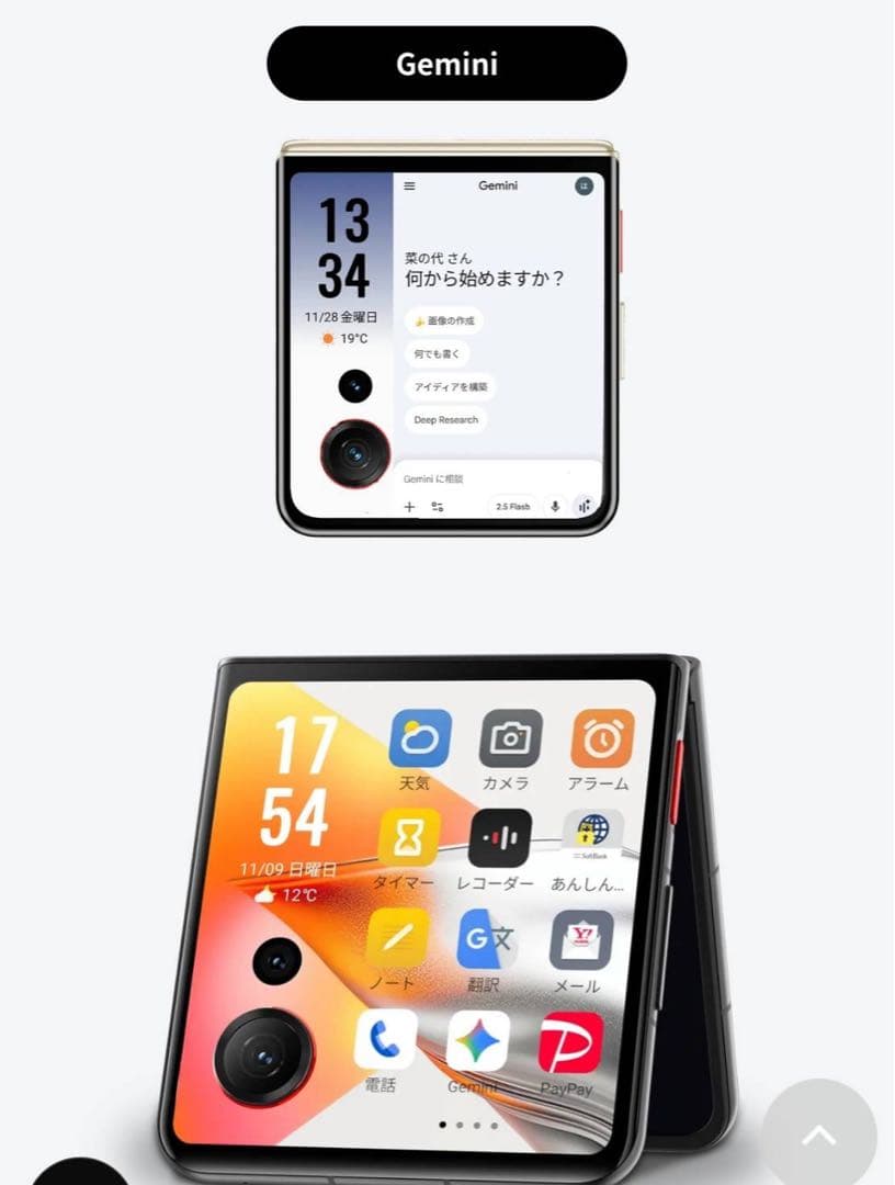 nubia Flip 3 A505ZT ブラック Y!mobile