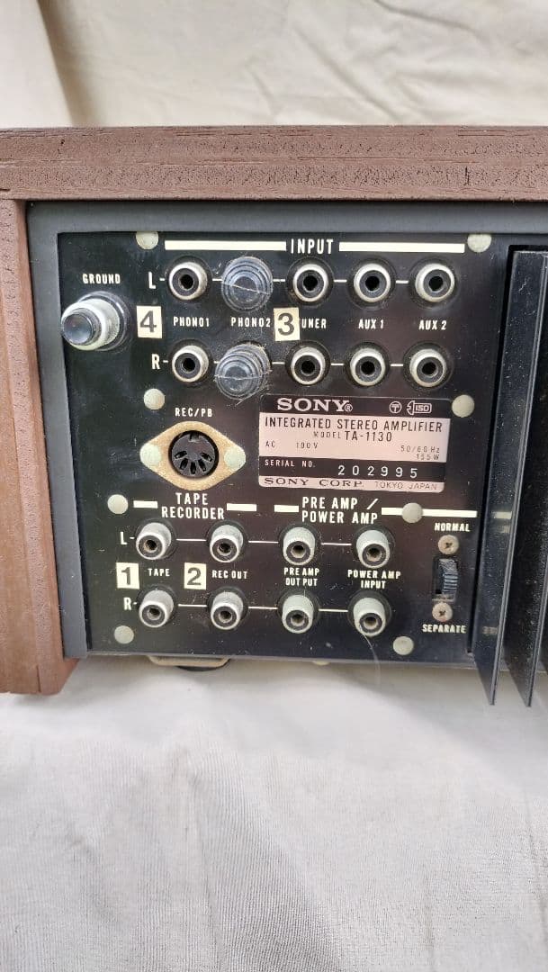 SONY-TA-1130 プリメインアンプ　ウッドパネル仕様