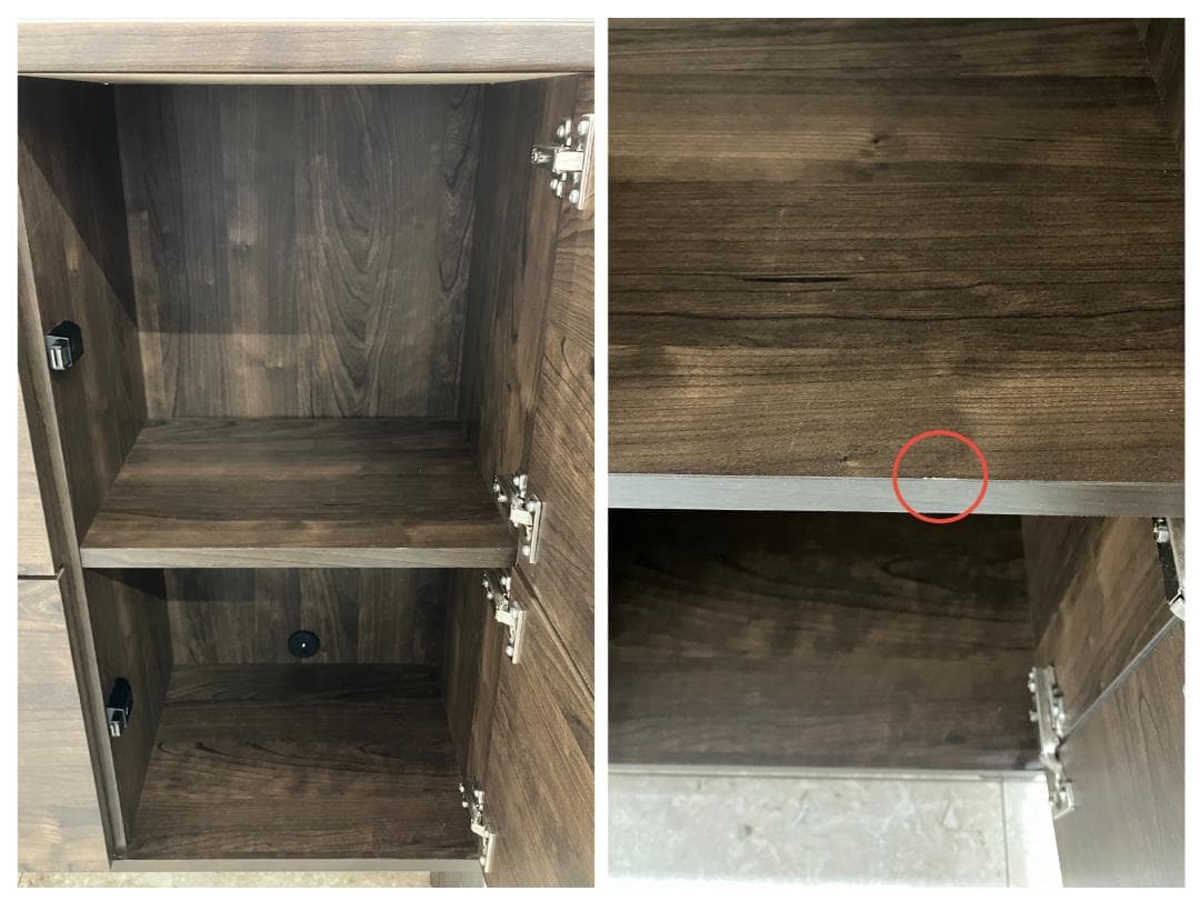 LOWYA サイドボード キャビネット ブラウン