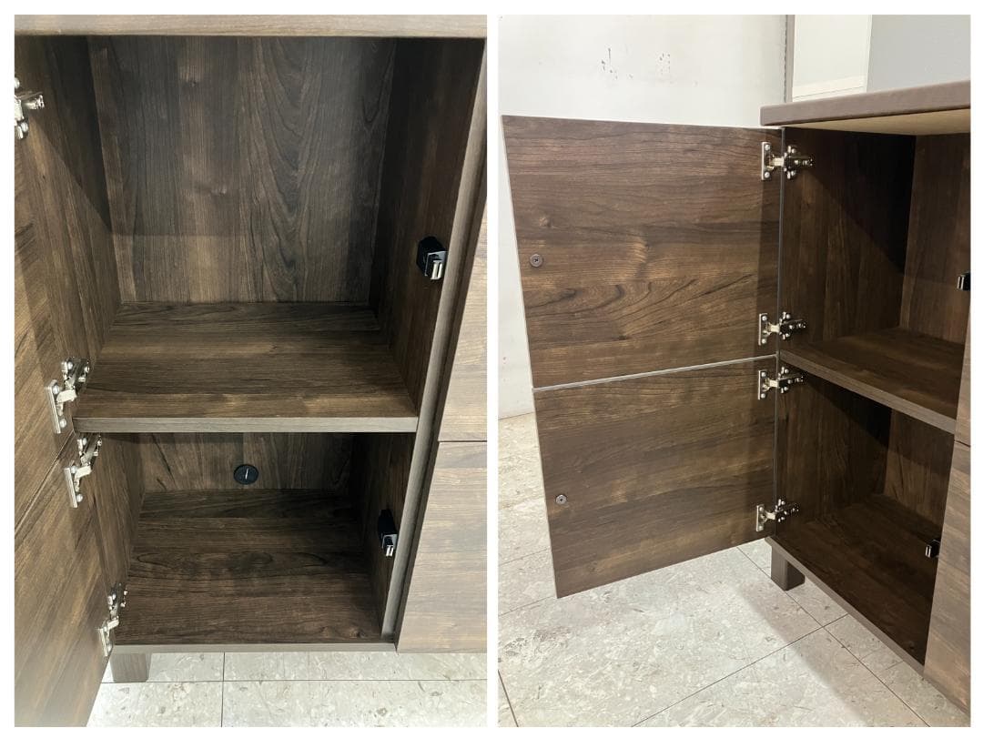 LOWYA サイドボード キャビネット ブラウン