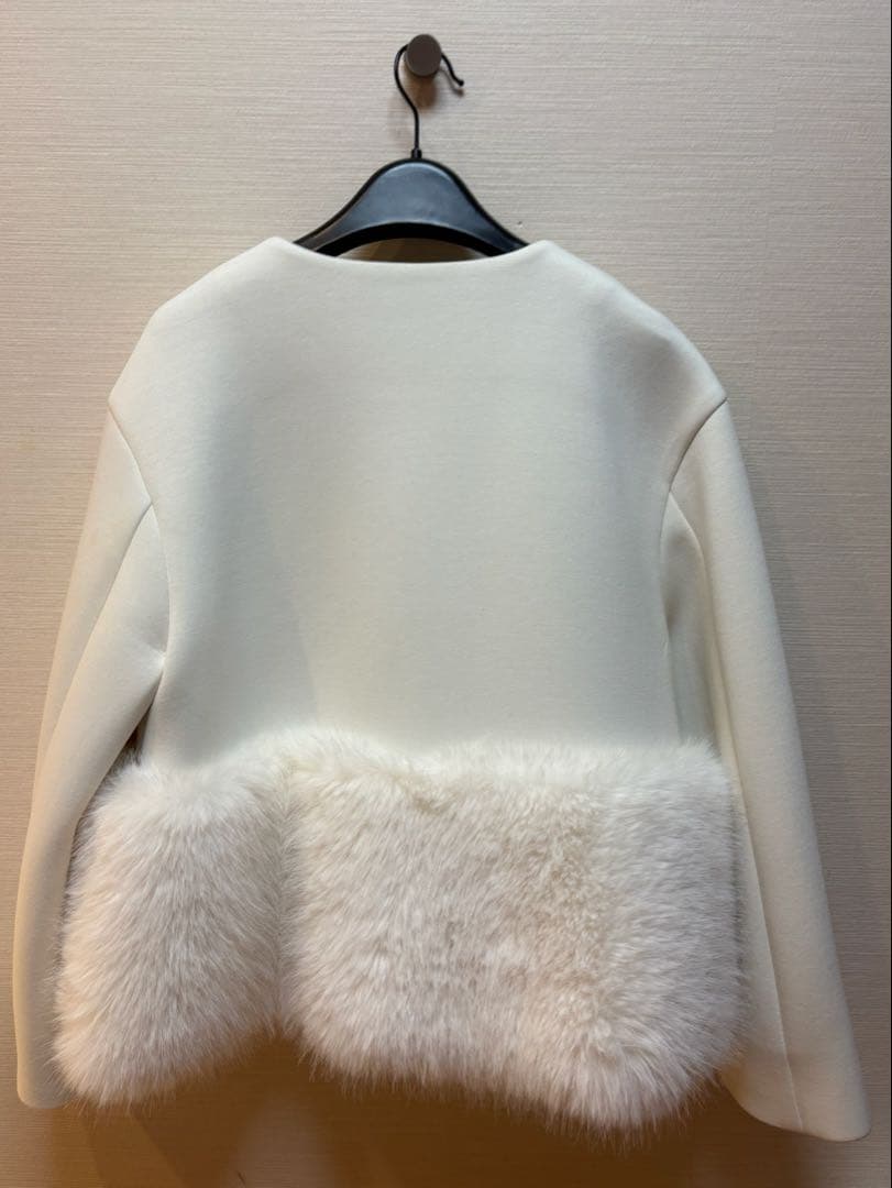 CELFORD セルフォード 裾ファーブルゾン オフホワイト 36