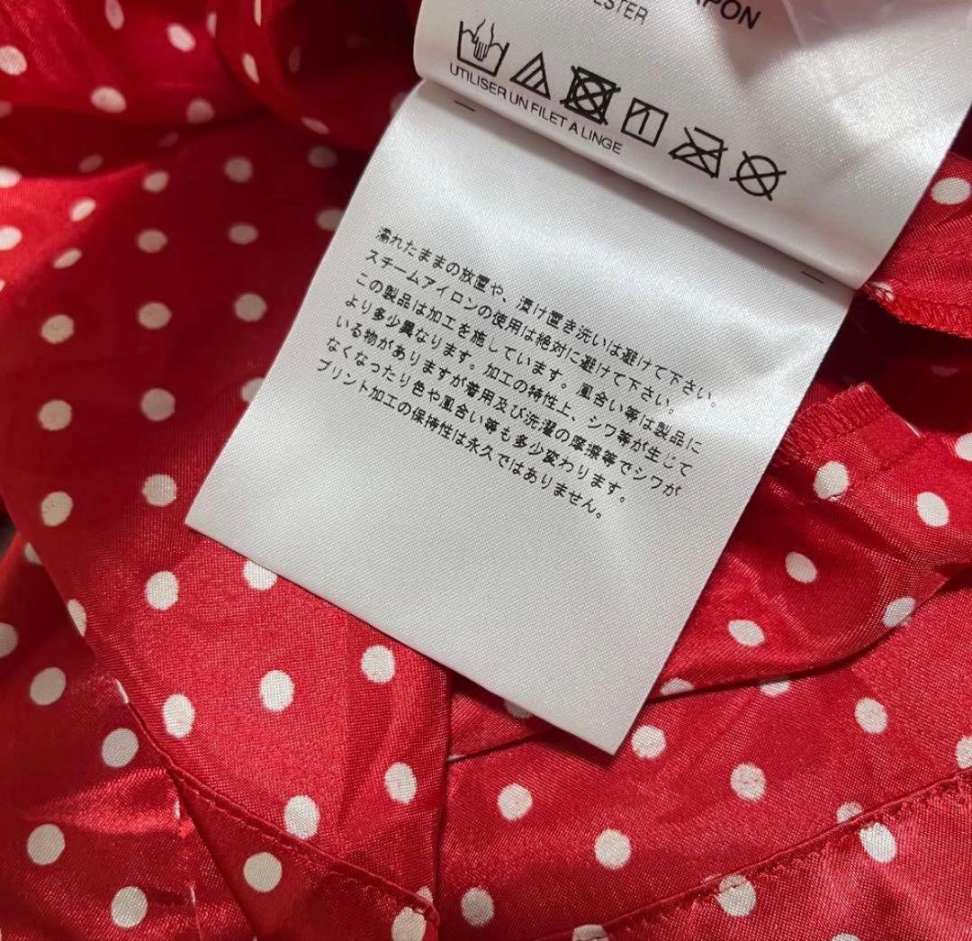 ぶぅちゃん　 ガール　24ss ドット　フリル　ブラウス　シワ加工