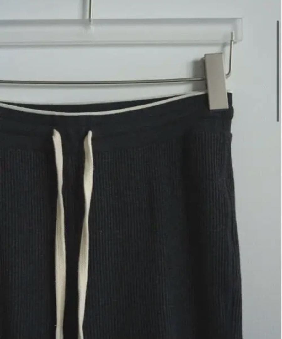 新品タグ付き⭐︎【anuke】Rib Biker Pants チャコールグレー38