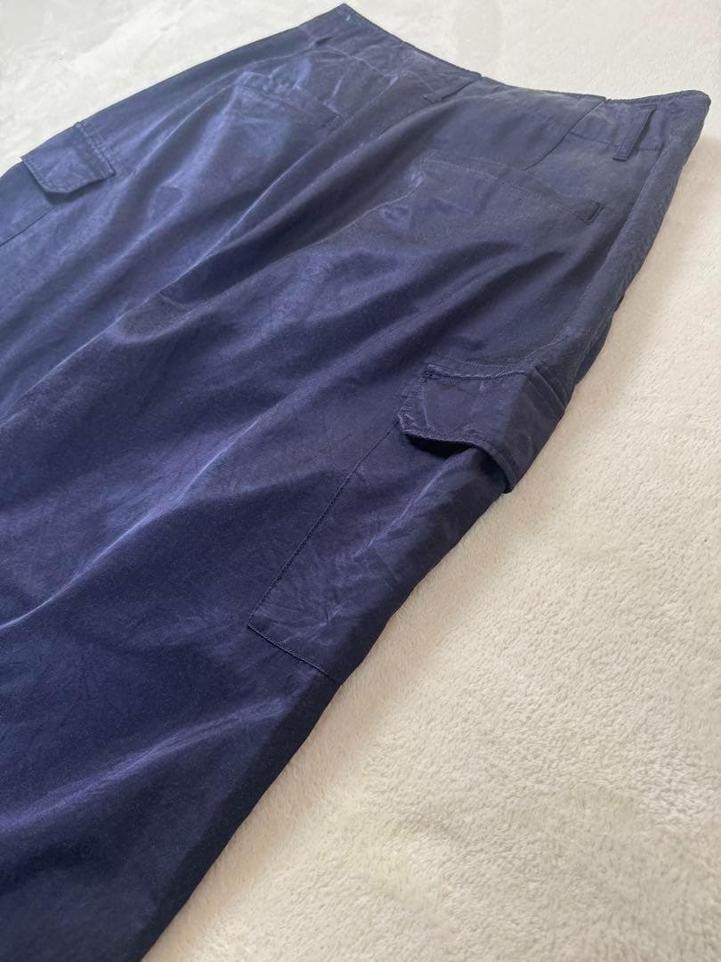 ジャーナルスタンダードラックス　サテンカーゴパンツ　ネイビー　紺色