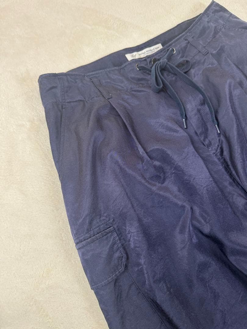 ジャーナルスタンダードラックス　サテンカーゴパンツ　ネイビー　紺色