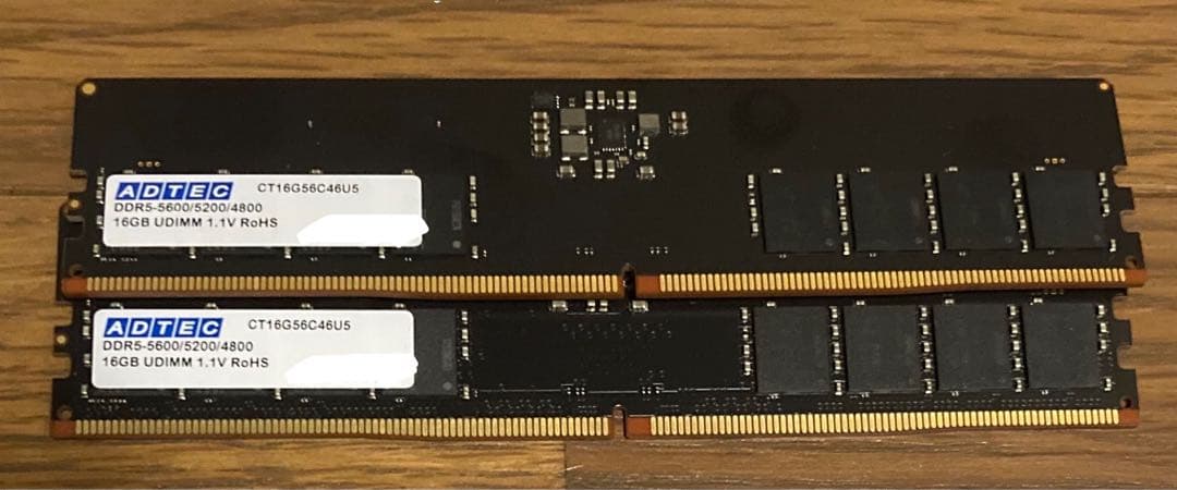 DDR5 16GB 2枚 CT16G56C46U5 crucial