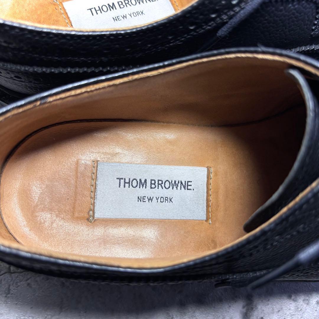 【ゆーー！】トムブラウン THOM BROWNE ウィングチップ 黒UK7