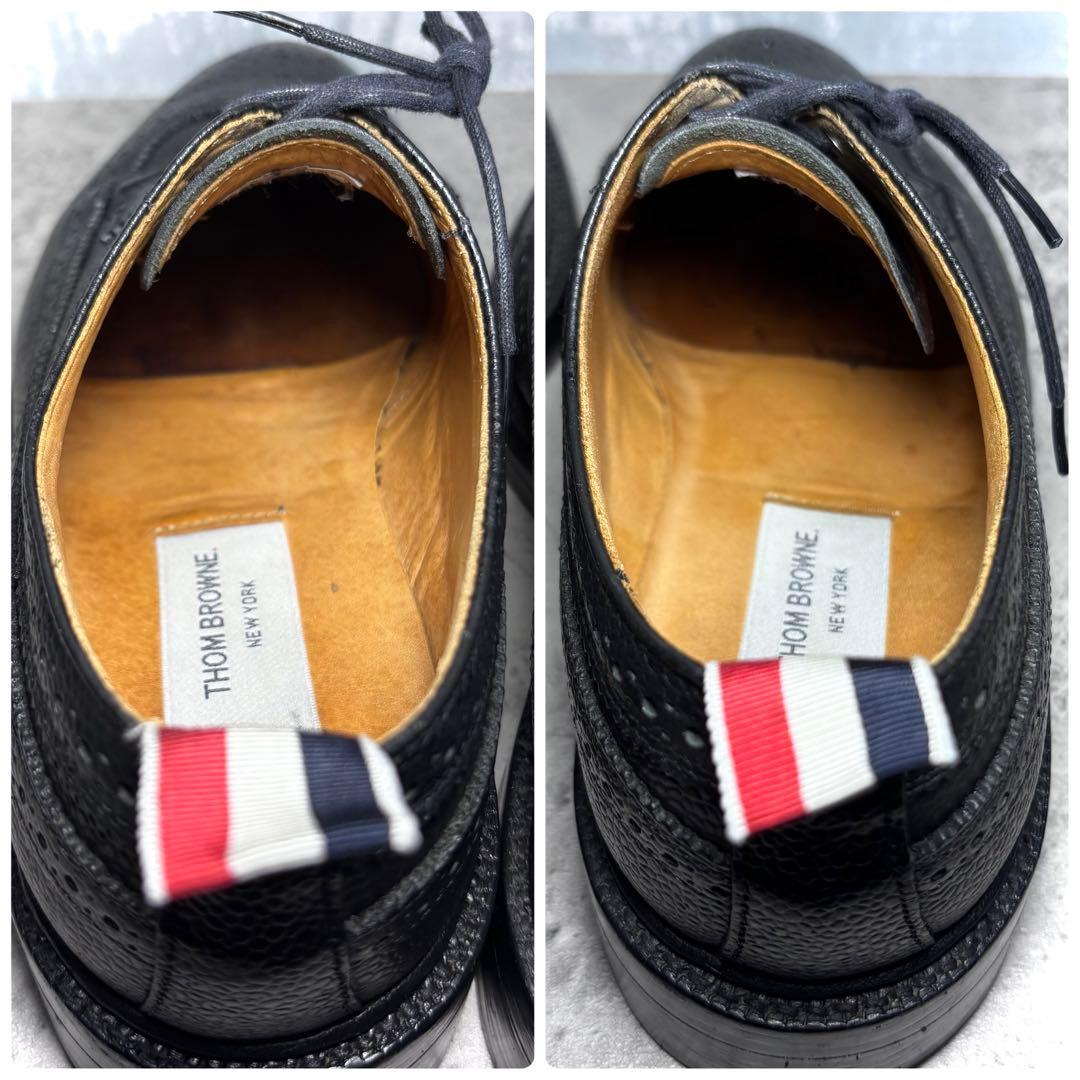 【ゆーー！】トムブラウン THOM BROWNE ウィングチップ 黒UK7