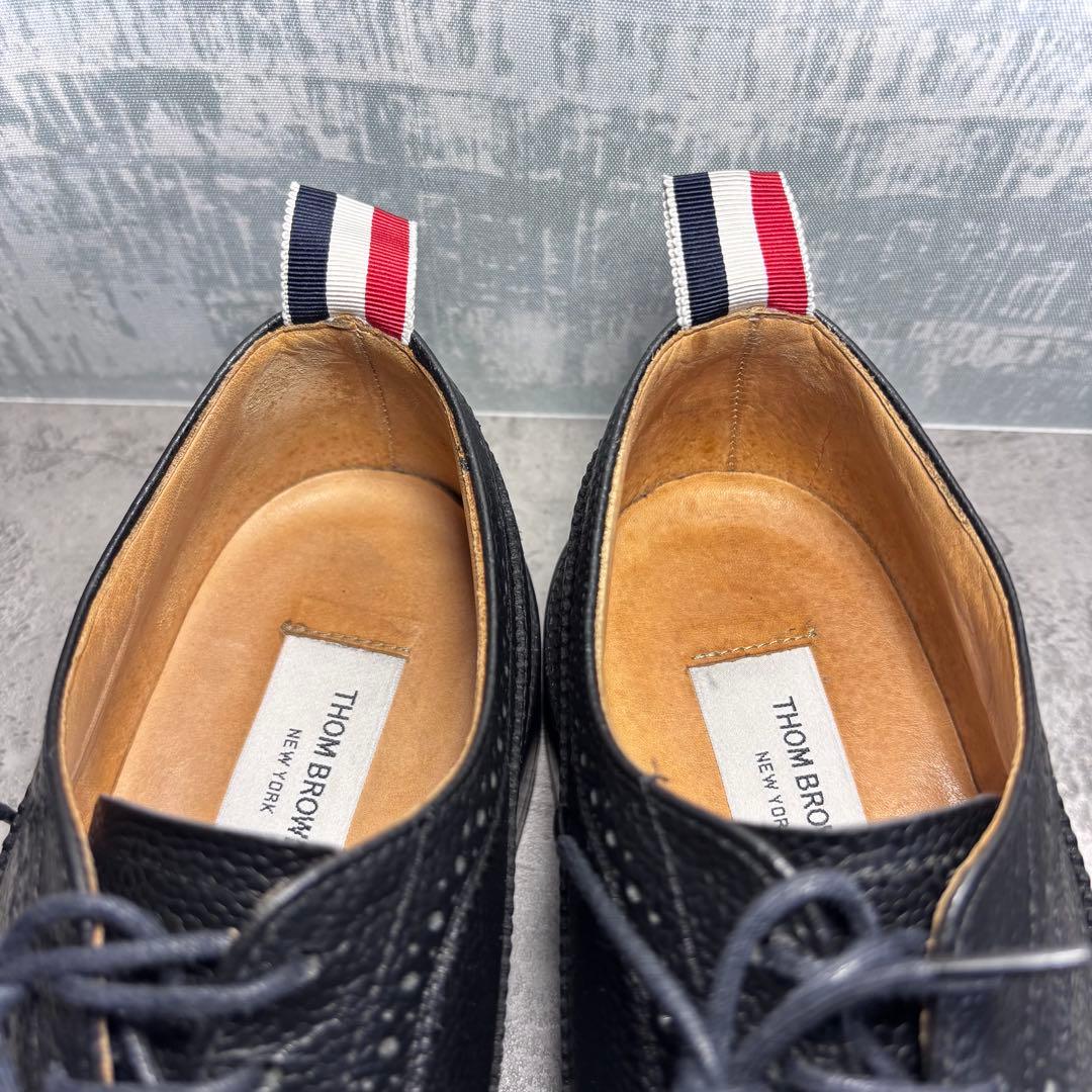 【ゆーー！】トムブラウン THOM BROWNE ウィングチップ 黒UK7