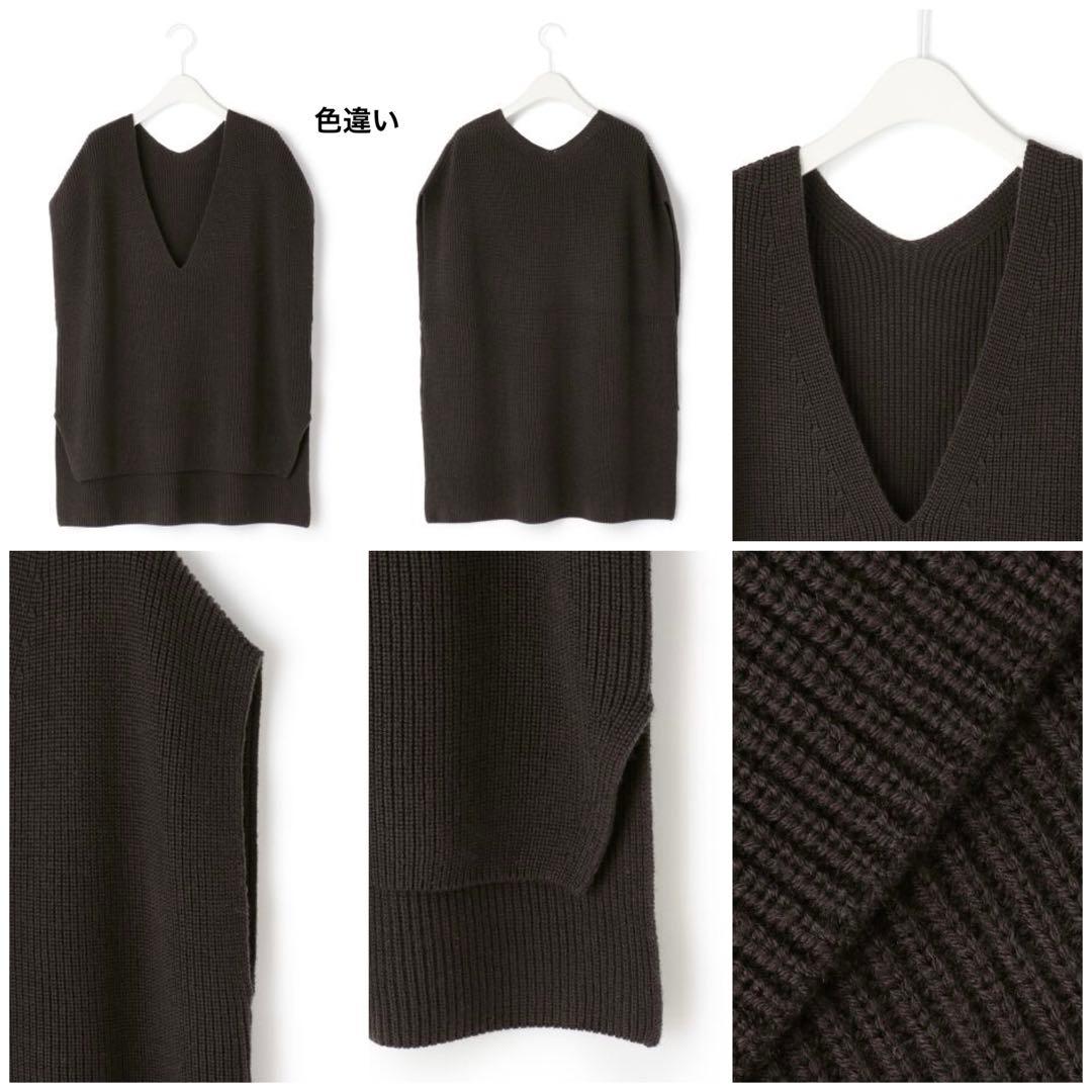大きいサイズ 23区 ライトウールバルキーニットベスト(自由区ICBクミキョク)