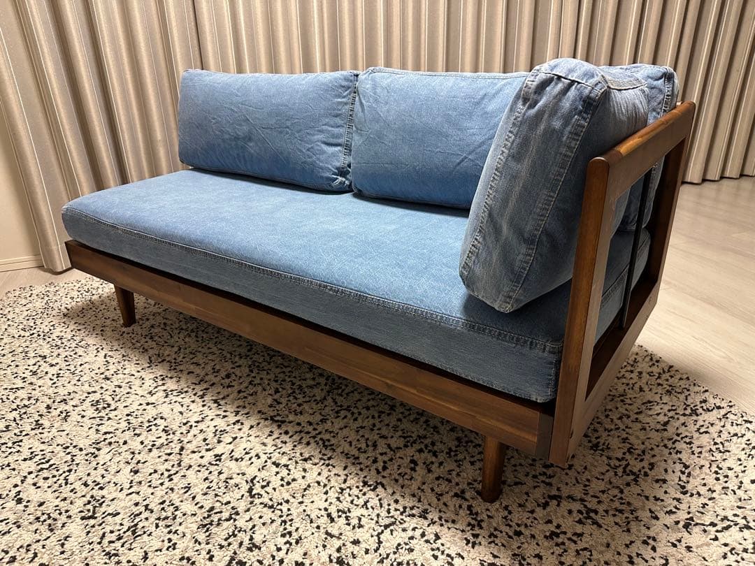 【わことも】unico SWELLA ベンチアーム ソファ