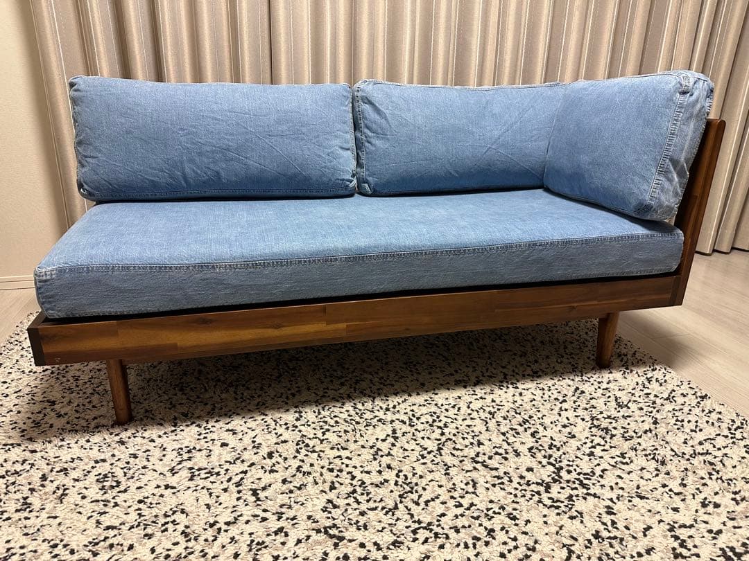 【わことも】unico SWELLA ベンチアーム ソファ